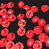 Füles pityke gomb 8 mm - RED